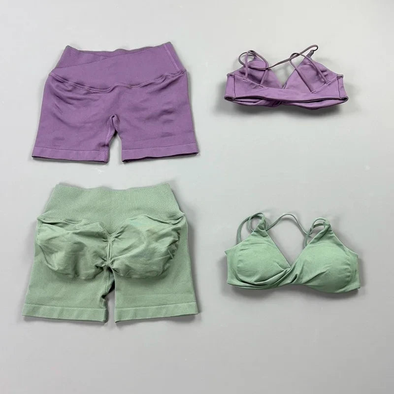 Seamless Halter Yoga Set